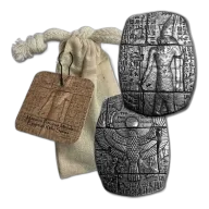 3 oz .999 Fine Silver Relic Bar - Old World Egyptian Falcon God Horus