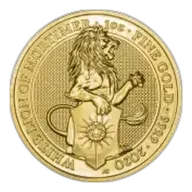2020 Queen's Beasts Lion of Mortimer 1 oz Gold Bullion Coin