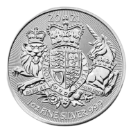 Pre-Owned UK Royal Arms 1oz Silver Coin Mixed Dates - VAT Free