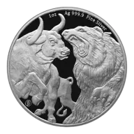 1 oz Bull & Bear Silver Coin