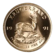 South Africa Gold Krugerrand 1 Ounce 1991