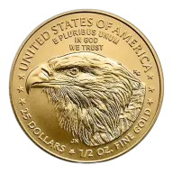 Pre-Owned USA Eagle Type II 1/2oz Gold Coin - Mixed Dates