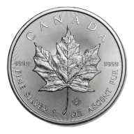 Pre-Owned 1 oz Maple Leaf Silver Coin