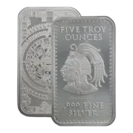 5 oz Aztec Calendar Silver Bar