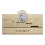 Pre-Owned 2014 UK 'Outbreak' £20 Silver Coin - Carded - VAT Free