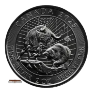 2 oz Bull & Bear Silver Coin