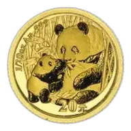 2005 Gold 0.05 Ounce Panda Bullion Coin Pre-Owned