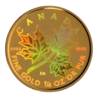 Canada 1/4 Ounce Gold Maple Leaf 2001 hologram