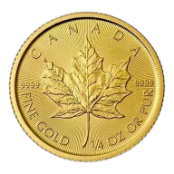 2022 1/4 oz Canadian Gold Maple Leaf Uncirculated