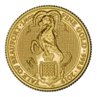 2019 0.25 oz Gold Coin Queen's Beasts Bullion Yale of Beaufort