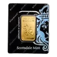 1 oz Gold Bar - Scottsdale Year of the Dog Certi-Lock(In Assay)