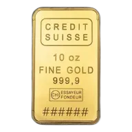10 oz Gold Credit Suisse Bar (w/New Assay)