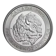 2019 Canada 1.25 oz Silver $8 Bison BU (Abrasions)