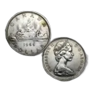 1958-1967 Canada Silver Dollar Avg Circ (ASW .60)