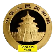 China 1/2 oz Gold Panda Coin BU (Random Date/Sealed)