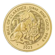 2023 Tudor Beasts Bull of Clarence 1/4oz Gold Coin