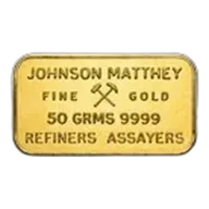 50 gram Gold Bar - Johnson Matthey-London