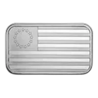 1 oz Silver Bar - U.S. Betsy Ross Flag
