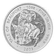 2023 U.K. 10 Pound 10 oz Silver Tudor Beast Yale of Beaufort Brilliant Uncirculated