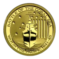 2013-2015 Australia 1/10 Oz Gold Battle of the Coral Sea - In Capsule