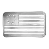 10 oz Silver Bar - U.S. Betsy Ross Flag