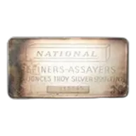 10 oz Silver Bar - National Refiners-Assayers (Canada Horizontal)
