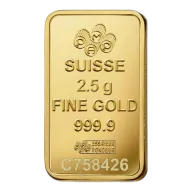 2.5g PAMP Lady Fortuna Gold Minted Bar