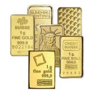 1 Gram Assorted Gold Bars (Various Mints)