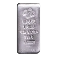 1 Kilo PAMP Suisse Silver Cast Bar .999 Fine