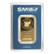 Sunshine Mint 1-oz Gold Bar Mint Mark SI .9999 Fine Sealed In Assay