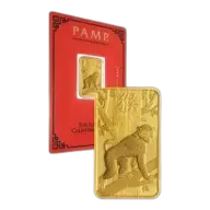 PAMP Suisse Lunar Monkey 5g Gold Bullion Bar Pre-Owned