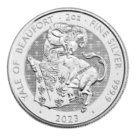 2023 2 oz Silver Great Britain Tudor Beasts - Yale of Beaufort