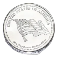 1 ounce HW Minting Company Flag & Eagle .999 Fine Silver Round