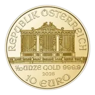2026 Austria Gold Philharmonic 1/10 oz 10 Euro - BU