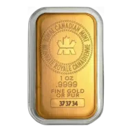 1 oz Gold Bar - Royal Canadian Mint - RCM (Carded)