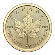 Canada Gold Maple Leaf 1/4 oz $10 BU .9999 Fine Random Date Mint Sealed Plastic
