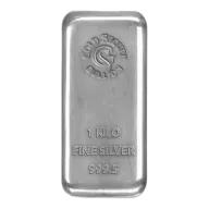 1 Kg GoldSecure Silver Cast Bar 999.5