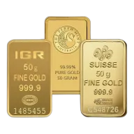 50 gram Gold Bar - Brand Varies (No Card)