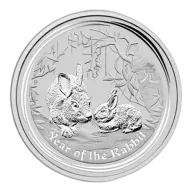 2011 1 Kilo Australia Silver Lunar Rabbit (Series II) - BU