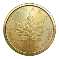 2025 1/2 oz Canadian Gold Maple Leaf - .9999 Fine Gold