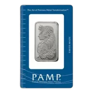 1 Oz Platinum Bar - PAMP Suisse Lady Fortuna (In Assay Card)