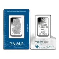 1 Oz Platinum Bar (Random Brand, In Assay Card)