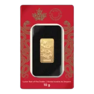 10 g Pure Gold Bar (.9999) - 2025 Lunar Year of the Snake - RCM