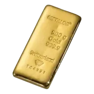 500 Gram Metalor Cast Gold Bar