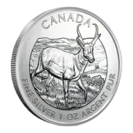 2013 Royal Canadian Mint Pronghorn Antelope 1 oz .9999 Silver Coin