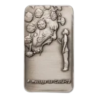 3 oz 'A Message to Covid-19' Cast Bar .9999 - Antiqued Finish
