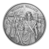 1 Troy oz William Wallace Design .999 Fine Silver Round