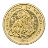 2023 GB 1 oz Gold The Royal Tudor Beasts The Bull of Clarence BU