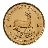 1/4 oz South African Mint Krugerrand Gold Coin