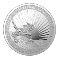 1oz ABC Fine Silver 999.9 Untamed Landscapes "THORNY LIZARD" Coin (Loose)